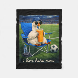 Couverture Polaire Oie Drôle de Foot I Vis ici Maintenant