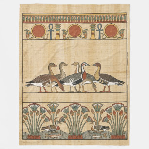 Couverture Polaire Oies sacrées de Meidum & Lotus du Nil Égypte antiq