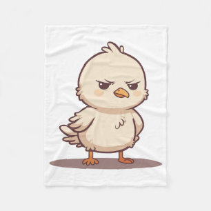 Couverture Polaire Oiseau Bébé Mignon Grincheux Dessin Animé Kawaii