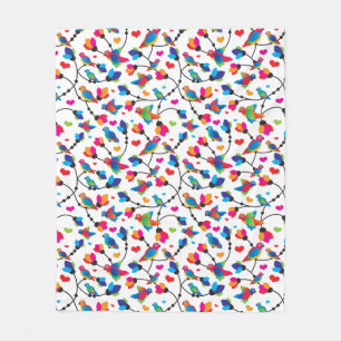 Couverture Polaire oiseau coloré mignon de perroquet