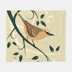 Couverture Polaire Oiseau de cèdre