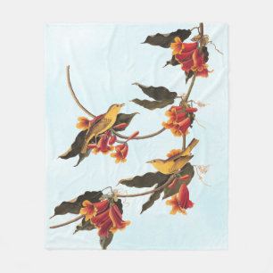 Couverture Polaire Oiseau de la Paruline de Rathbone sur crossvine