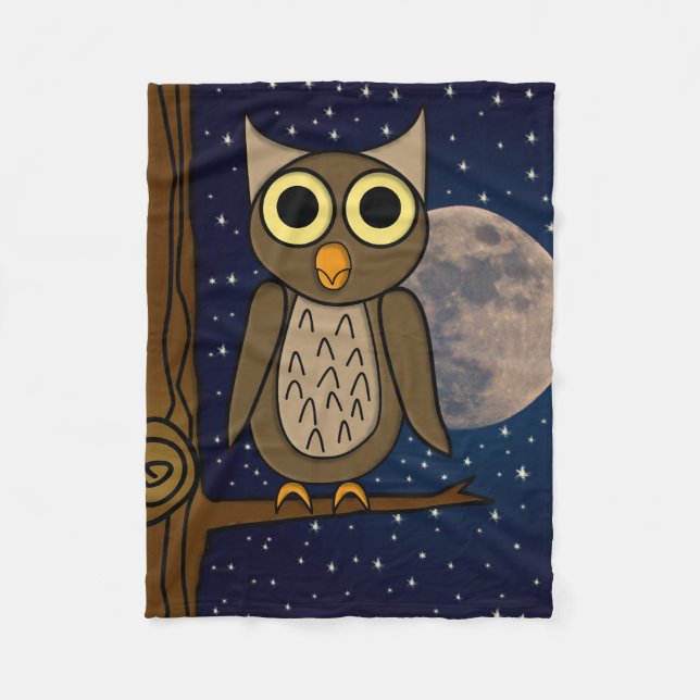 Couverture Polaire Oiseau de nuit (Devant)