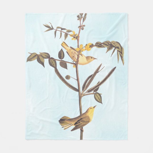 Couverture Polaire Oiseau de Paruline pour enfants (Devant)
