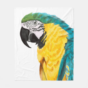 Couverture Polaire Oiseau de perroquet tropical