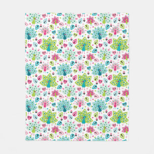 Couverture Polaire oiseau et hibou de paon