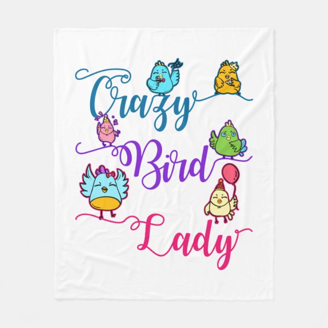 Couverture Polaire Oiseau fou Lady Propriétaire Oiseau Oiseau Oiseau  (Devant)