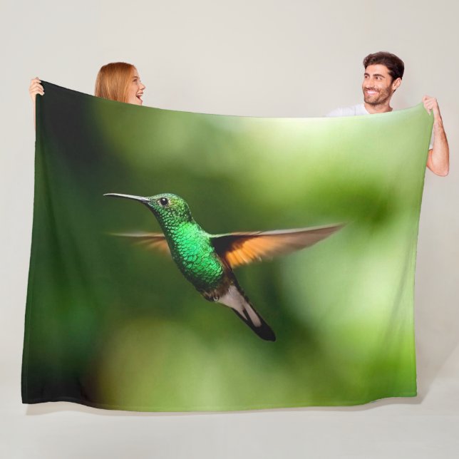 COUVERTURE POLAIRE OISEAU HUMMING (En situation)