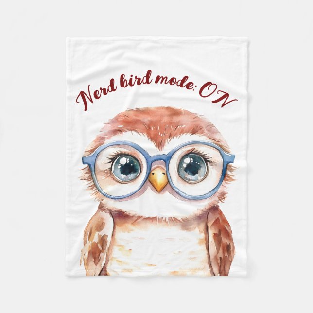 Couverture Polaire Oiseau Nerd geek (Devant)