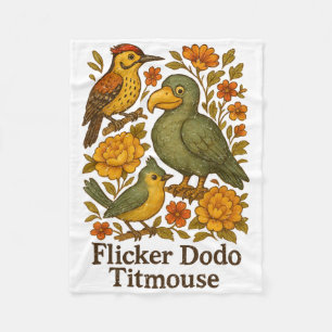 Couverture Polaire Oiseau subtil anti Trump Bird Flicker Dodo Mésange