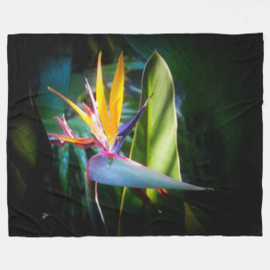 Couverture Polaire Oiseau tropical de Paradis Fleur Hawaï Floral