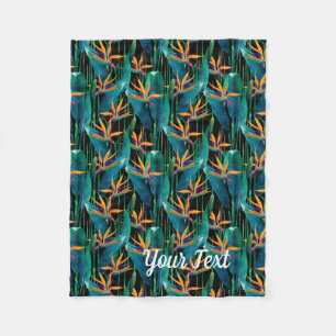 Couverture Polaire Oiseau tropical des fleurs du paradis