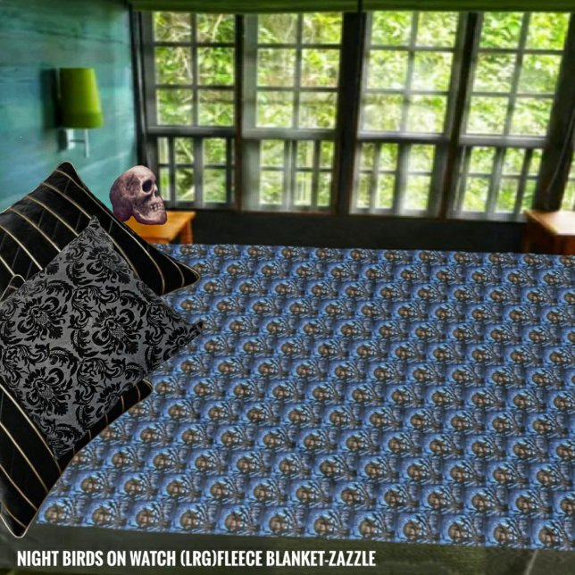 Couverture Polaire Oiseaux de nuit à surveiller (Créateur téléchargé)