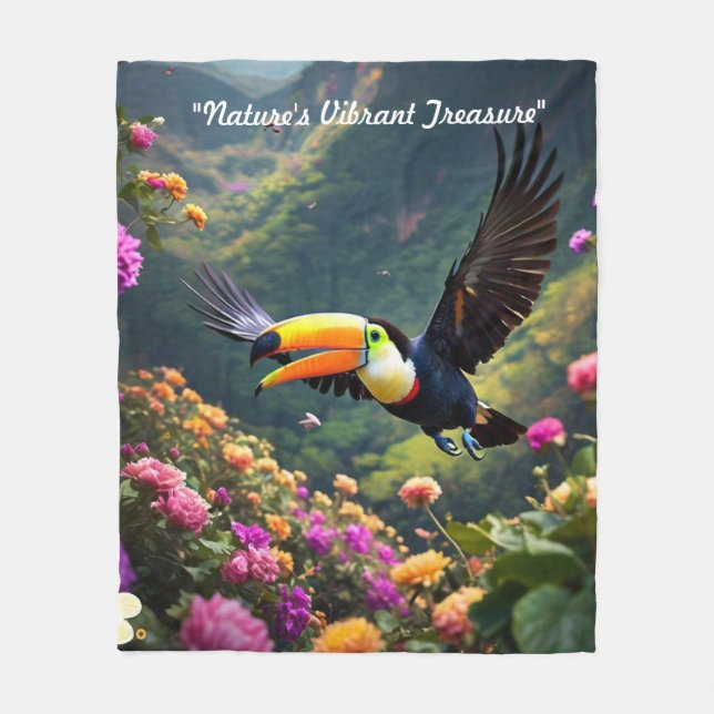 Couverture Polaire "Oiseaux de Paradis" (Devant)