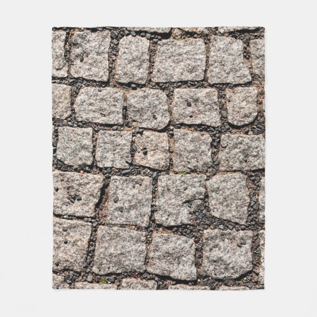Couverture Polaire Old cobble stone pattern at the streetabstract,anc (Devant)