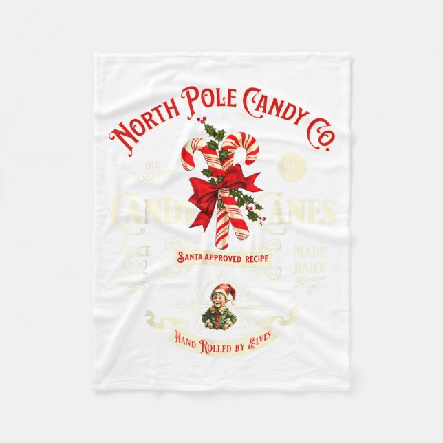 Couverture Polaire Old Fashioned North Le Candy Cane Company Elf Chri (Devant)