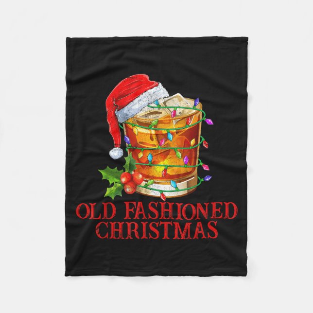 Couverture Polaire Old Fashioned Whiskey Christmas Funny Bourbon Tail (Devant)