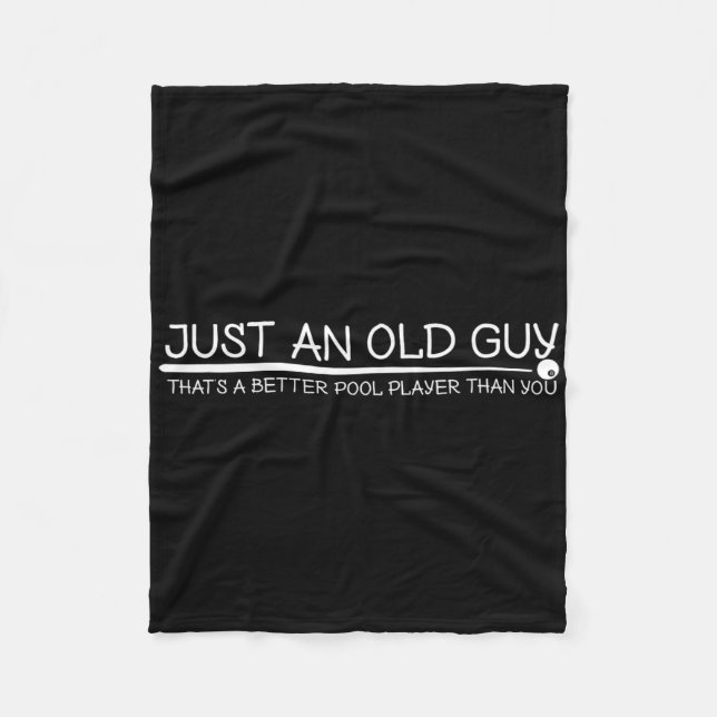 Couverture Polaire Old Guy Pool Player Conception Cadeau Pour Elder B (Devant)