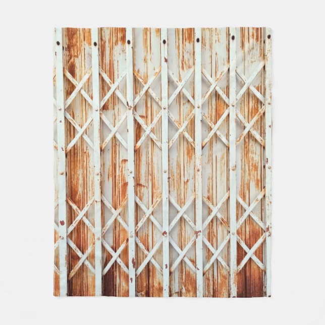 Couverture Polaire Old iron door panels are rusted. abstract,antique, (Devant)