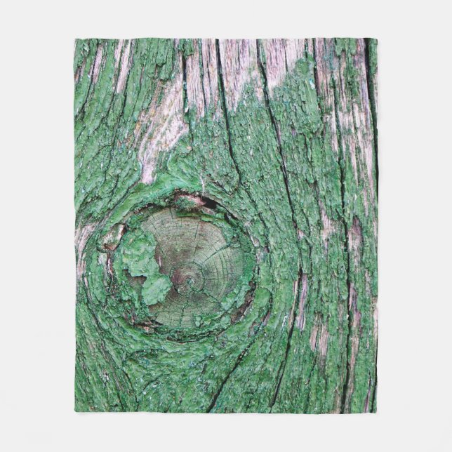 Couverture Polaire Old Weathered Painted Green Wood Background Textur (Devant)
