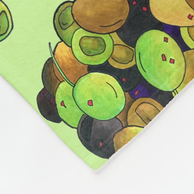 Couverture Polaire Olives noires méditerranéennes Mélange Grecque (Coin)