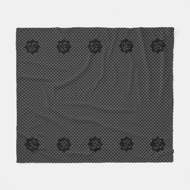 Couverture Polaire OM Lotus Spiritualité Yoga en fibre de carbone (Devant (Horizontal))