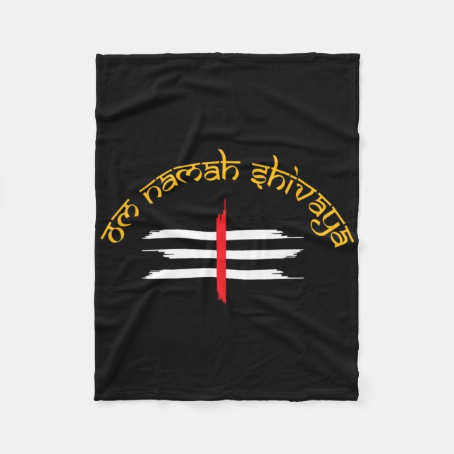 Couverture Polaire Om Namah Shivaya Tripundra Symbol Of Shiva  (Devant)