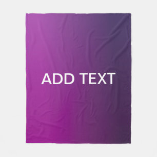 Couverture Polaire Ombre moderne et texte blanc modifiable