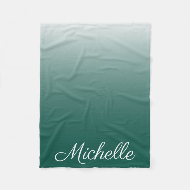 Couverture Polaire ombre vert (Devant)