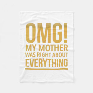 Couverture Polaire Omg my maman, un truc de right about everything