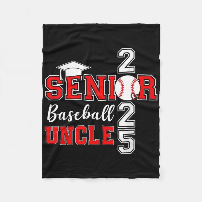 Couverture Polaire Oncle Baseball Senior 2025 Cl De 2025 Graduation F (Devant)