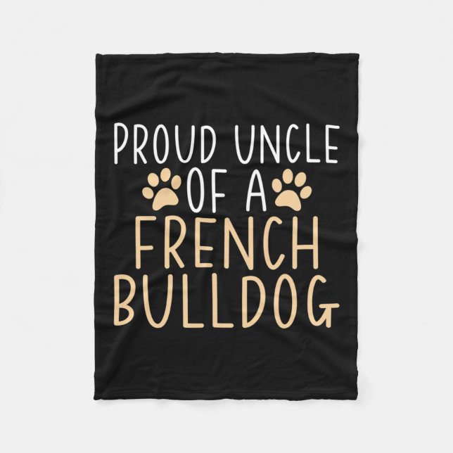 Couverture Polaire Oncle D'Un Bulldog Français (Devant)