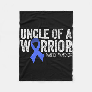 Couverture Polaire Oncle d'un guerrier T1d Kid diabétique Ruban Bleu