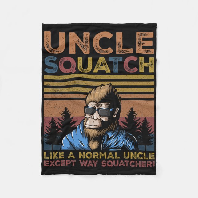 Couverture Polaire Oncle Squatch - Oncle Bigfoot Fête des Pères Yeti  (Devant)
