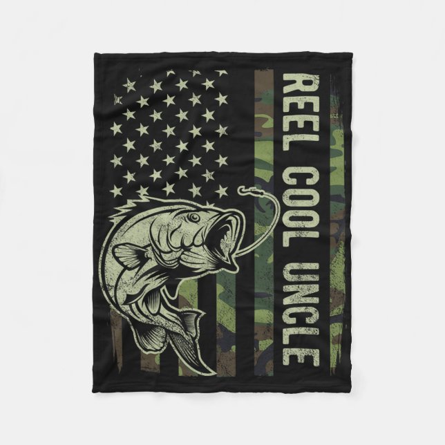 Couverture Polaire Oncle vraiment cool camouflage drapeau américain d (Devant)