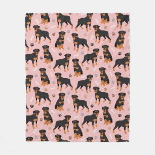 Couverture Polaire Ondes de chien et pattes de rotative