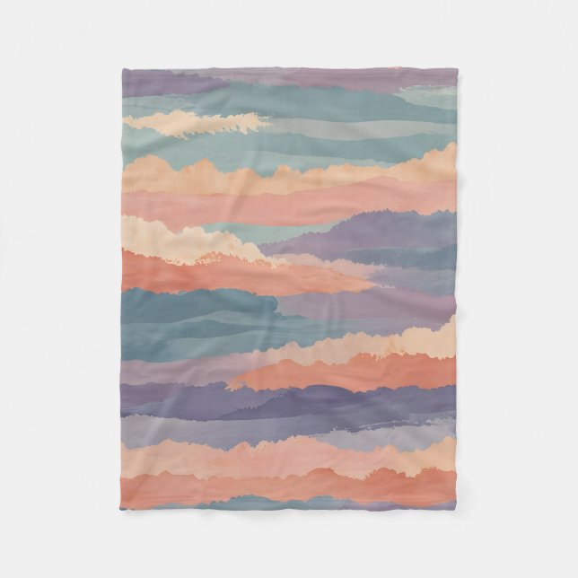 Couverture Polaire Ondes Horizon Doux (Devant)