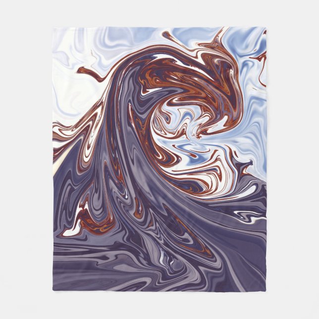 Couverture Polaire Ondes Monster | Meilleure peinture abstraite (Devant)