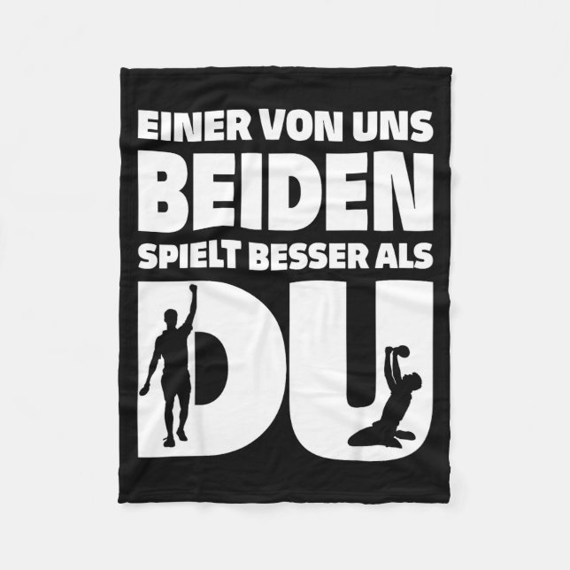 Couverture Polaire One Of Us Both Plays Better Than You Table Tennis  (Devant)