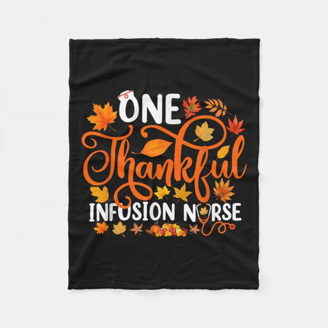 Couverture Polaire One Thankful Infusion Nurse Funny Fall Autumn Than (Devant)