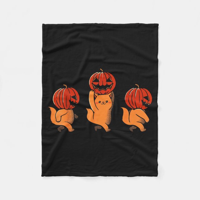 Couverture Polaire One Two Three Cute Kittens Pumpkin Halloween Soky  (Devant)