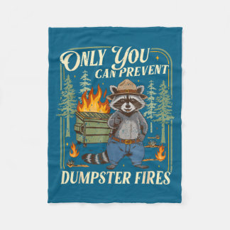 Couverture Polaire Only You Can Prevent Dumpster Fires Funny Racoon M