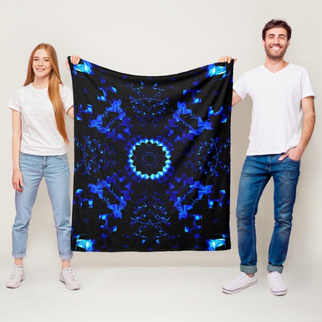 Couverture Polaire Onyx Nuit Perspective Bleue (En situation)