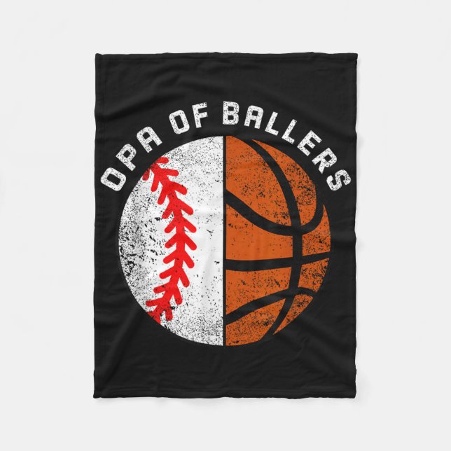 Couverture Polaire Opa De Ballers Amusants Baseball De Basket-Ball Gr (Devant)