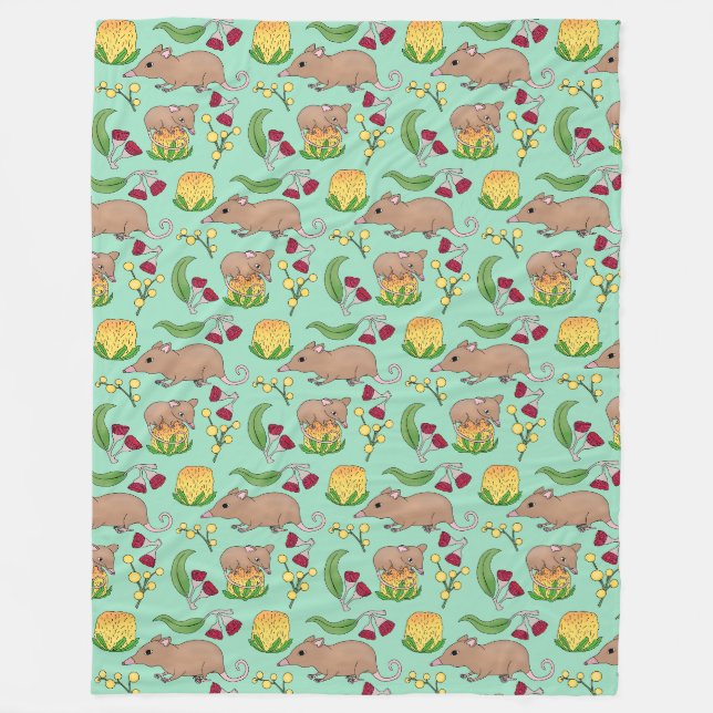 Couverture Polaire Opossum miel (Devant)
