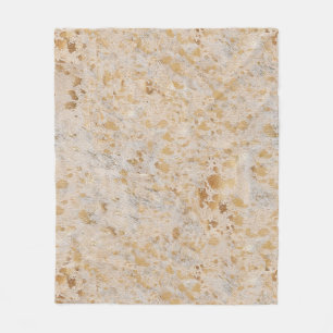 Couverture Polaire Or Cowhide Imprimer Métal Minimal Occident