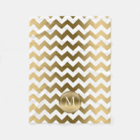 Or Et Blanc Zigzag Chevron