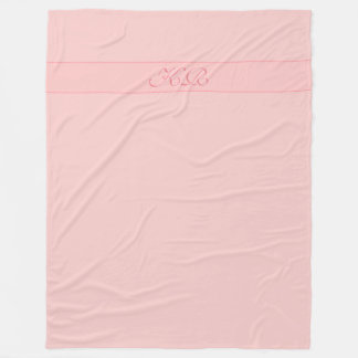 Couverture Polaire or rose / quartz Rose avec vos initiales