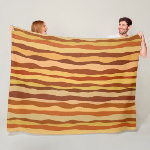 Couverture Polaire Or Sienne Brûlée Doré Rêves du Désert
