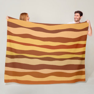 Couverture Polaire Or Sienne Brûlée Doré Rêves du Désert